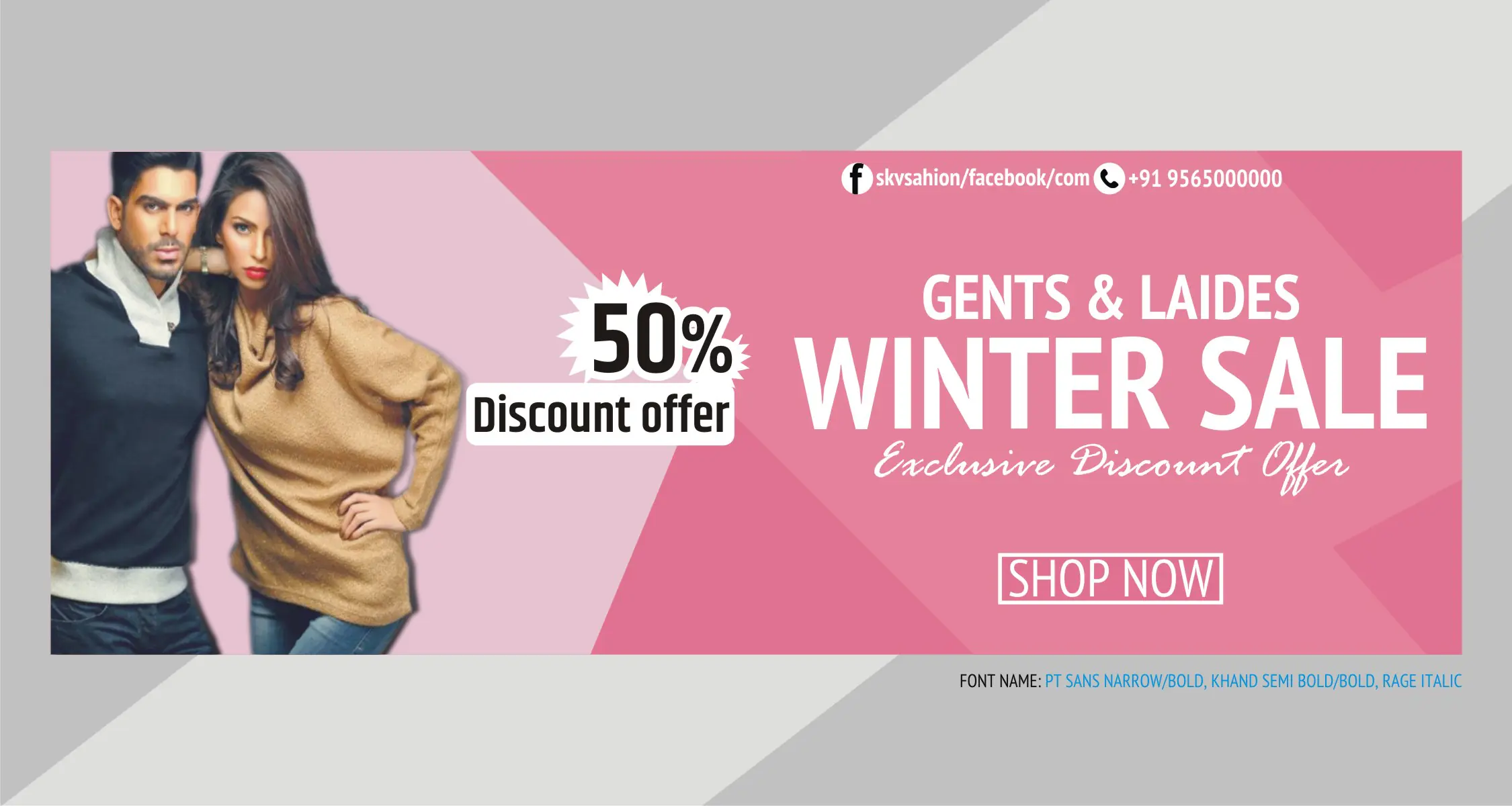 Garments banner Design cdr