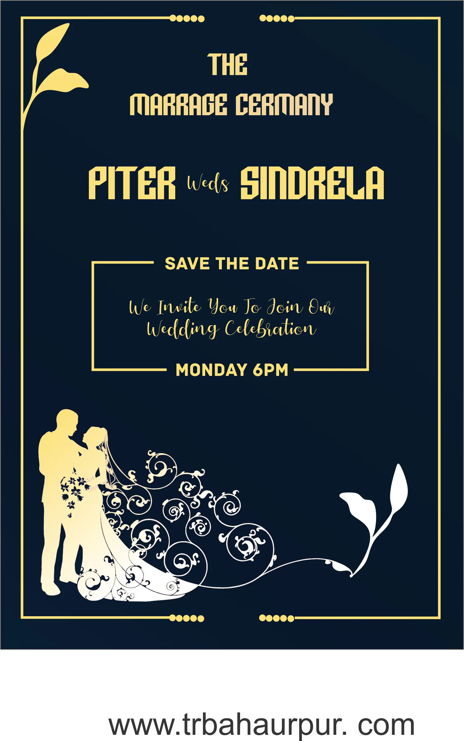 beautiful wedding invitation card