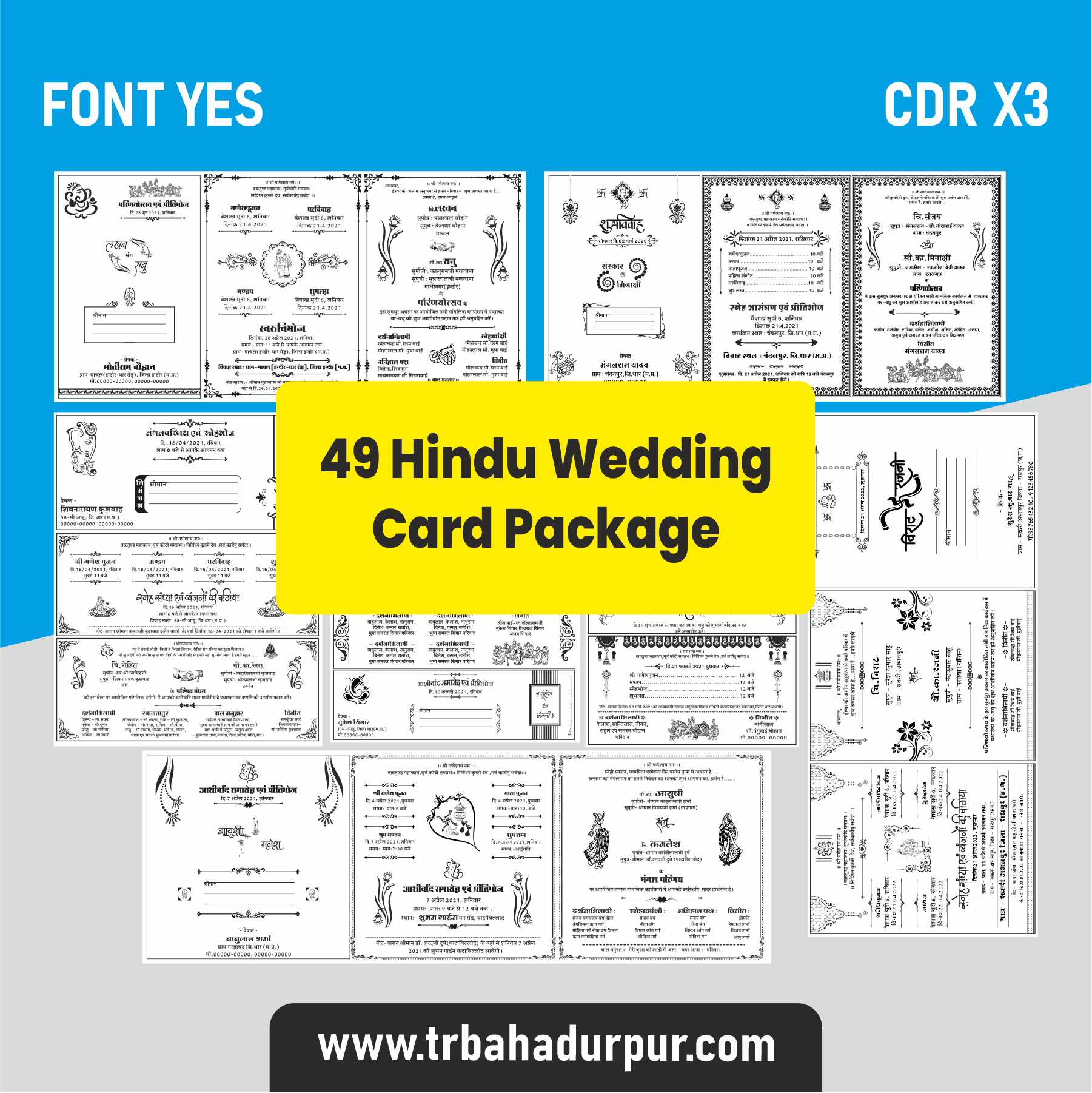 Hindu wedding Card Package