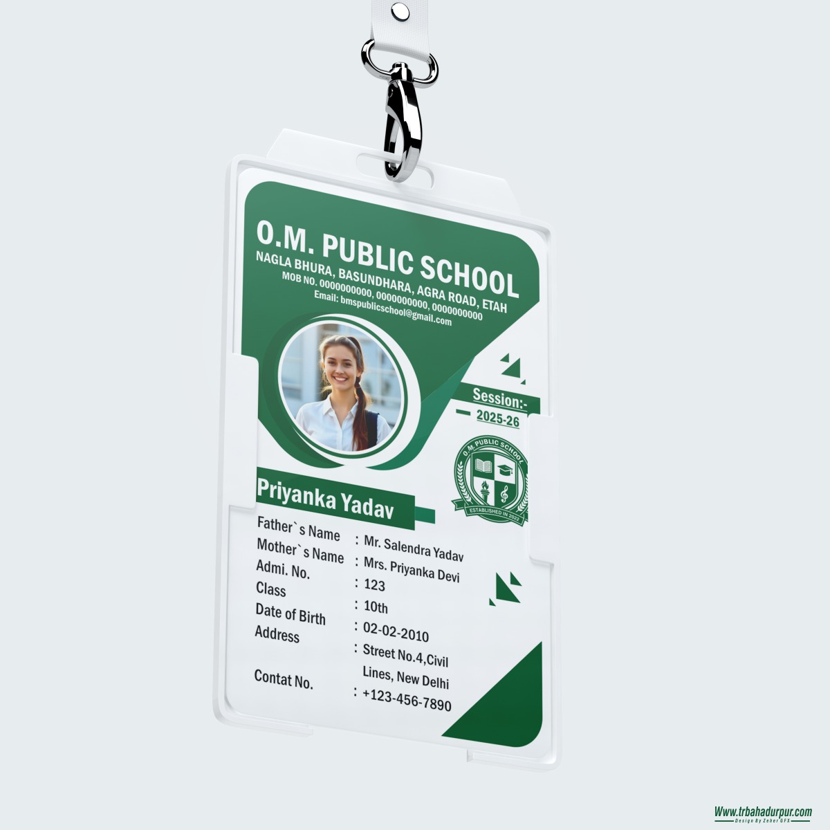 SCHOOL ID CARD DESIGN CDR FILE