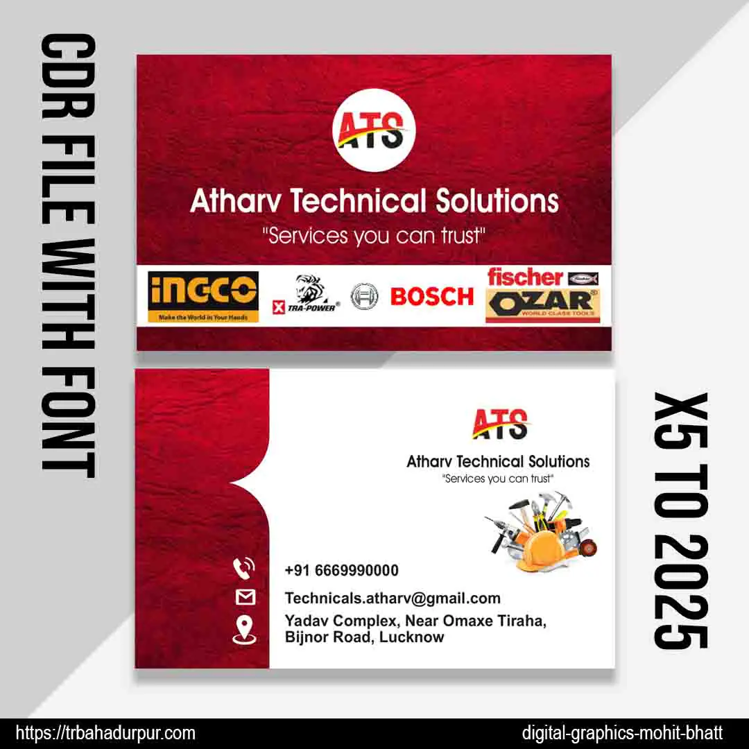 professional visiting card design CDR File