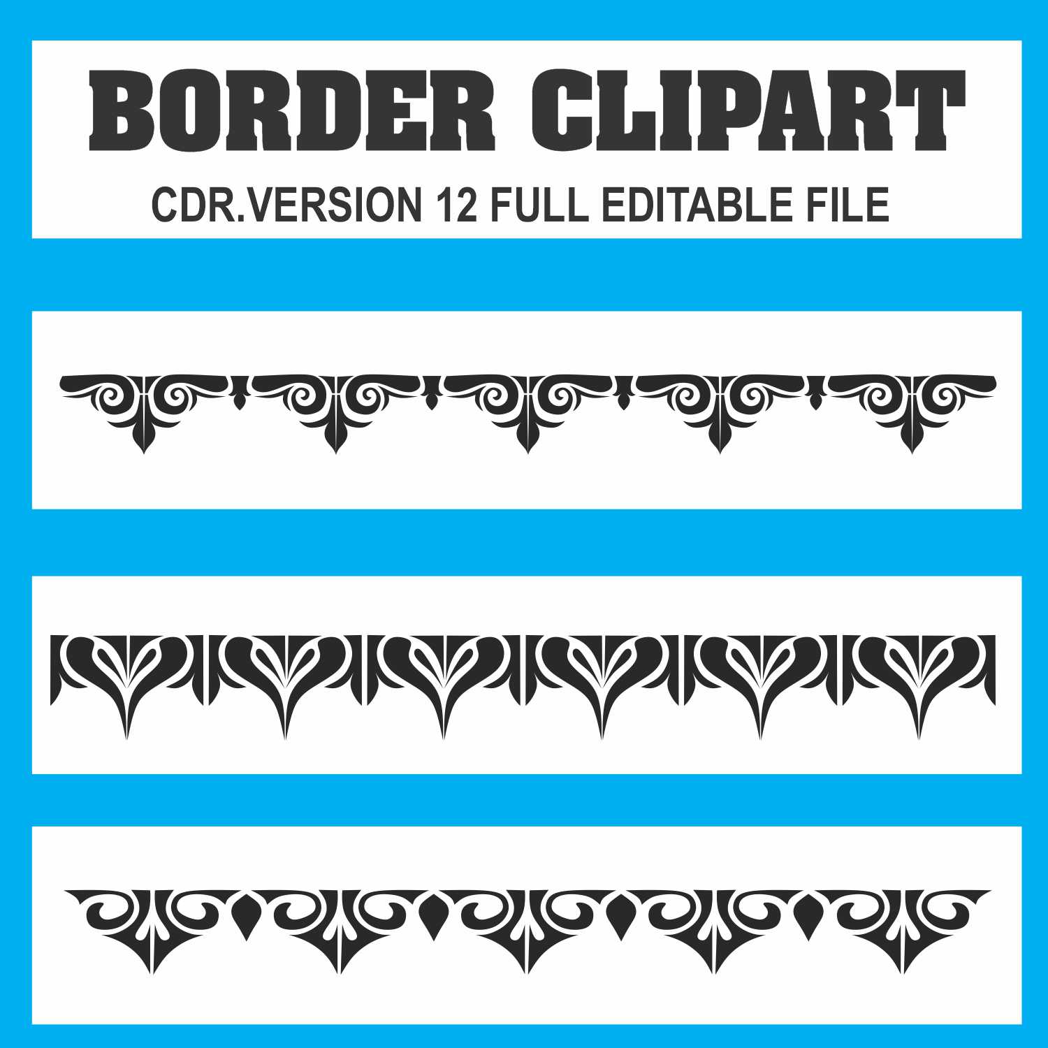 3 Border clipart