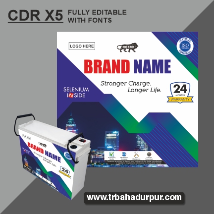 Battery Sticker Design cdr