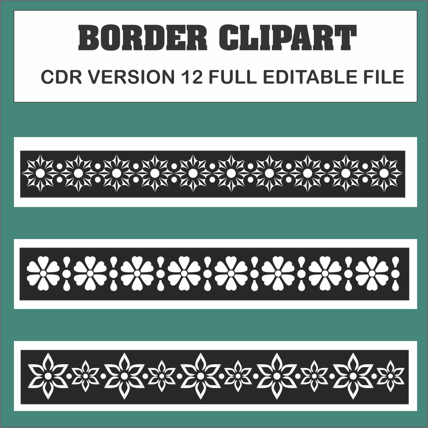 black and white border design