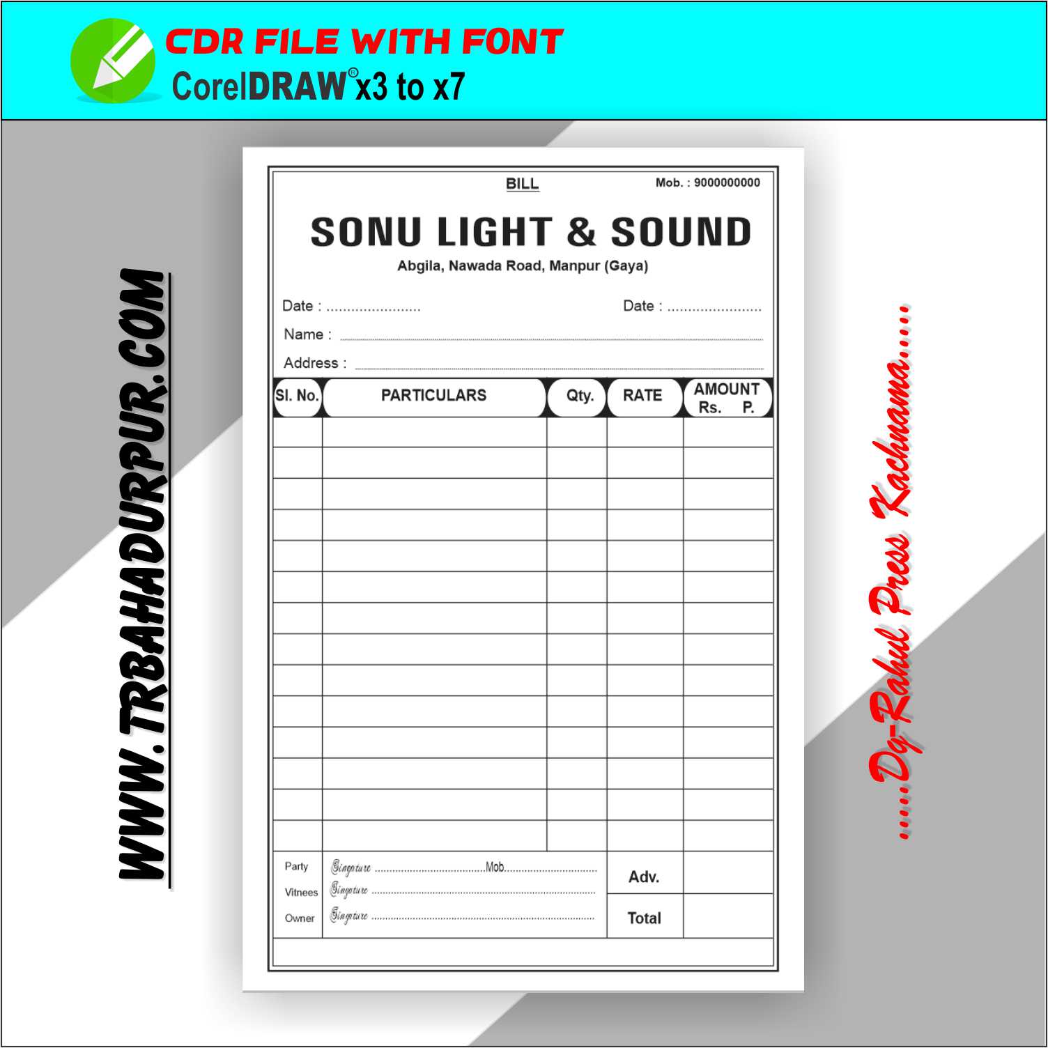 Light-and-Sond-Bill-Book