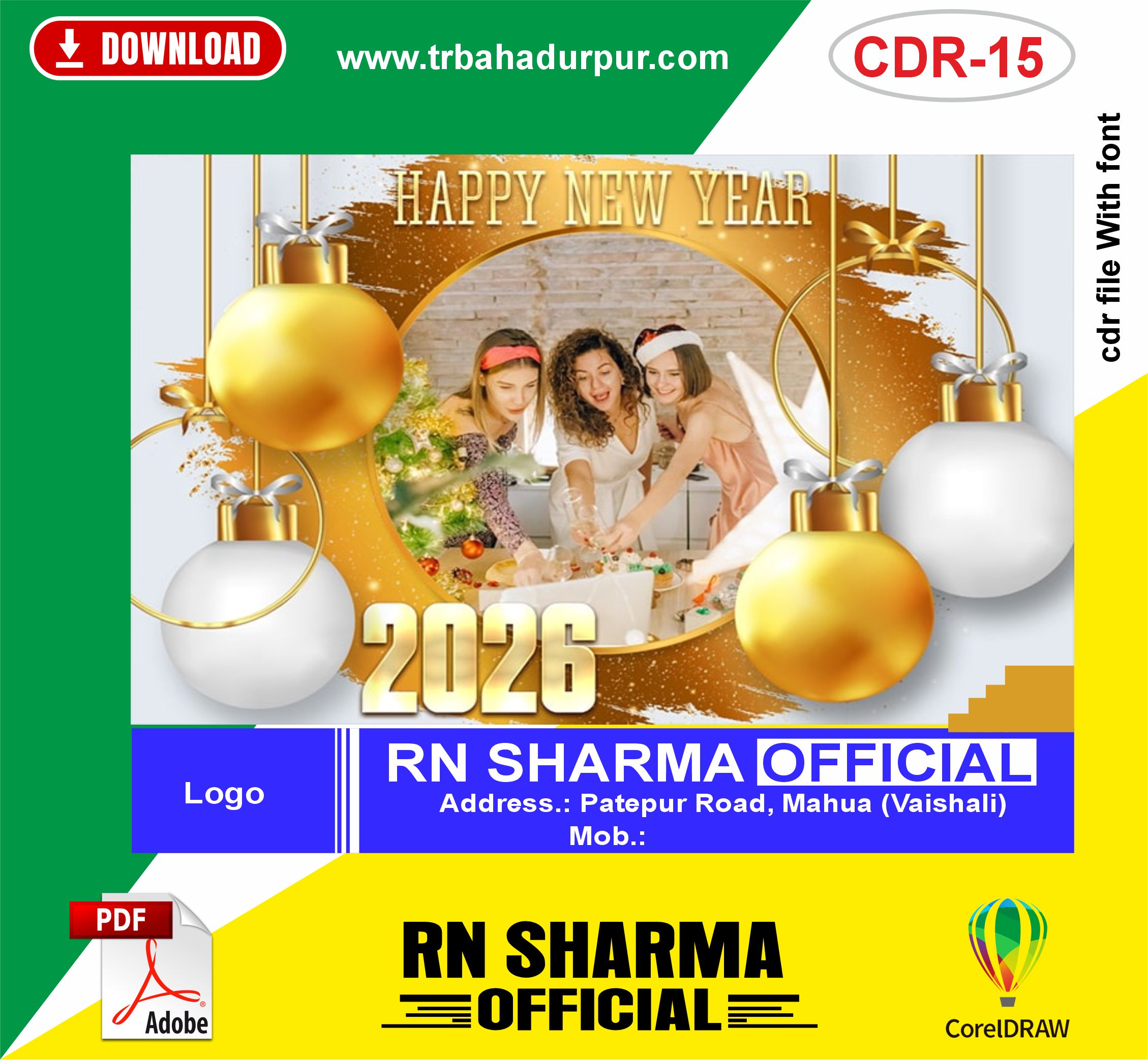 New Year 2026 Advertising CDR & PDF