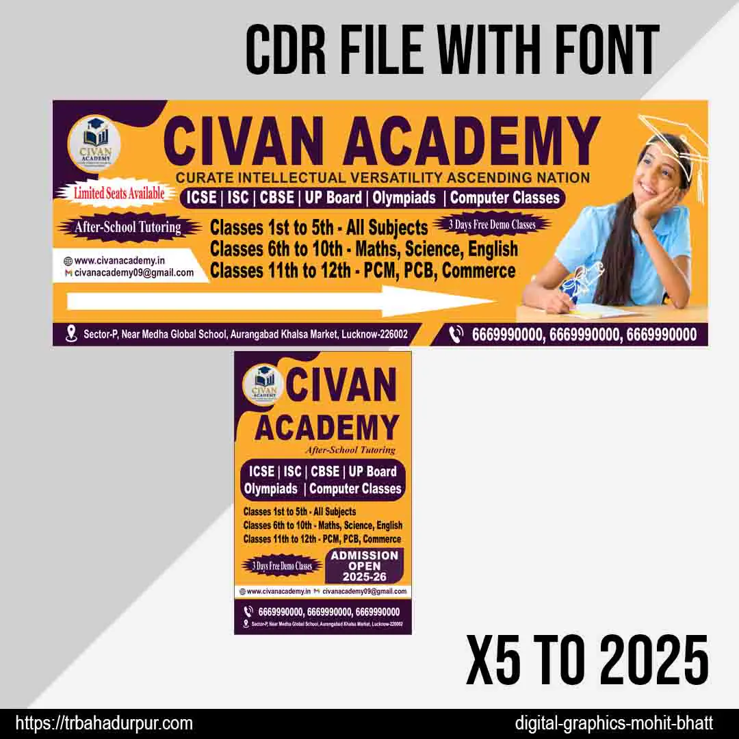 coaching institute Flex Board Design CDR