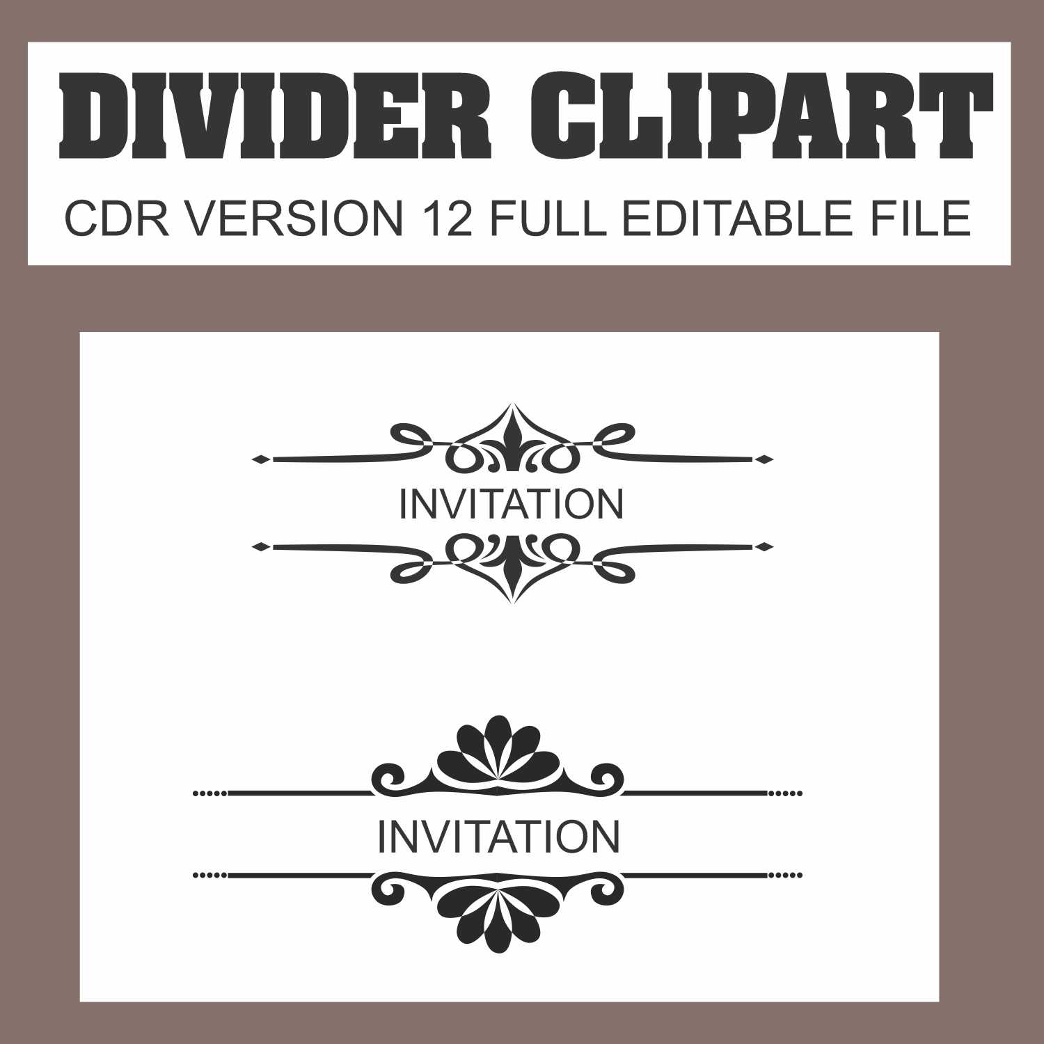 Wedding divider clipart