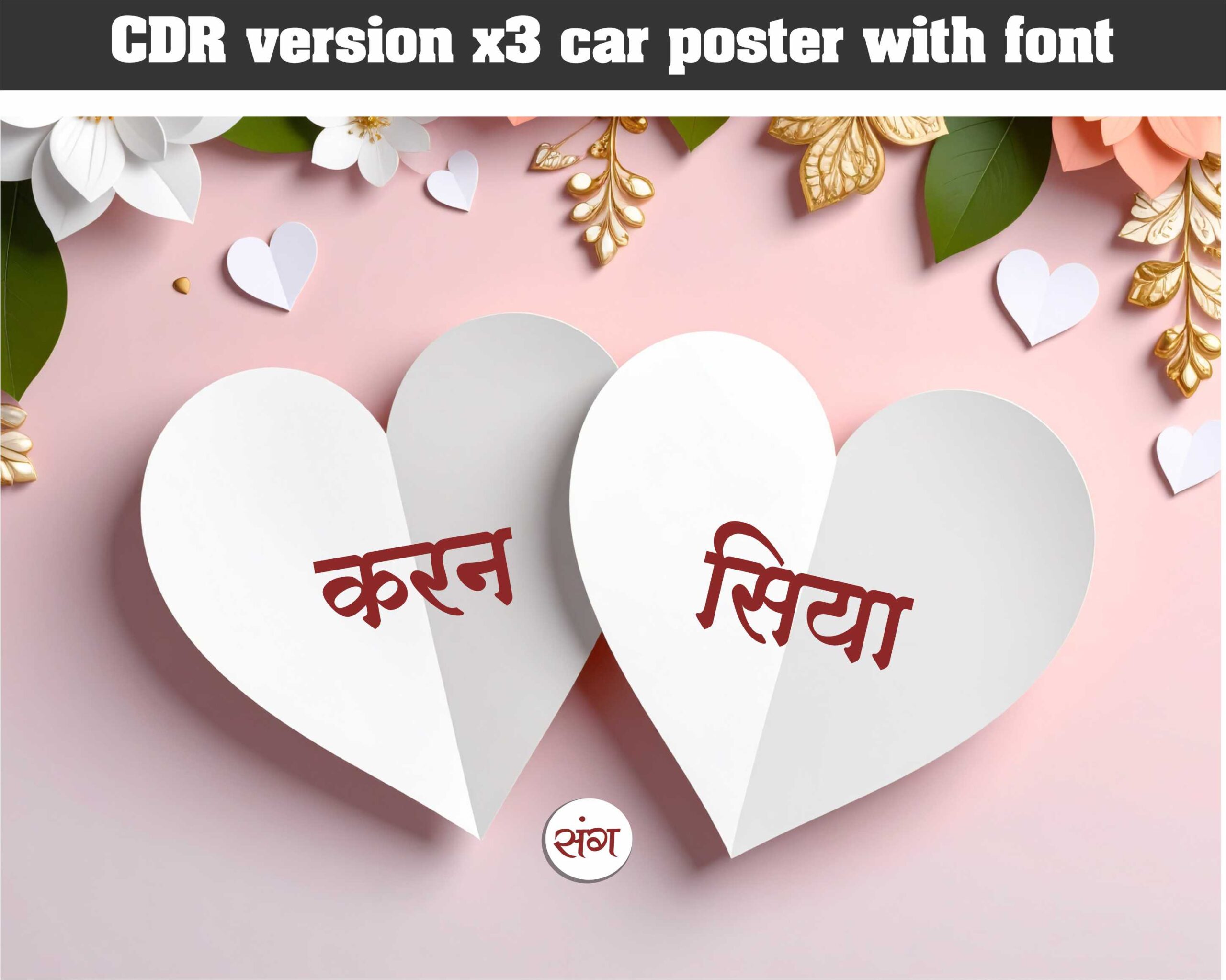 indian wedding car poster