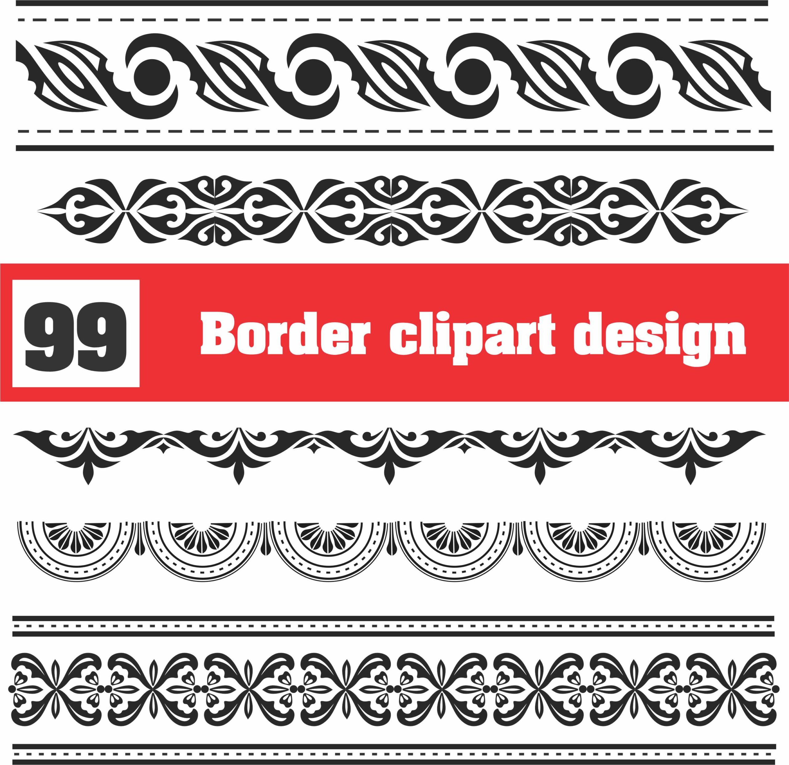 99 border clipart design