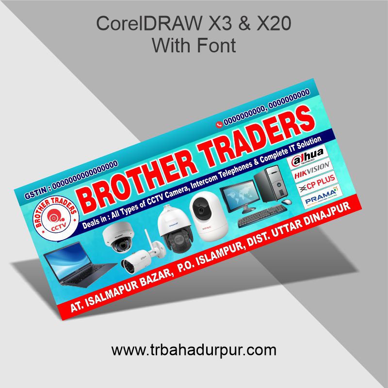 CCTV Camera Banner Design CDR File