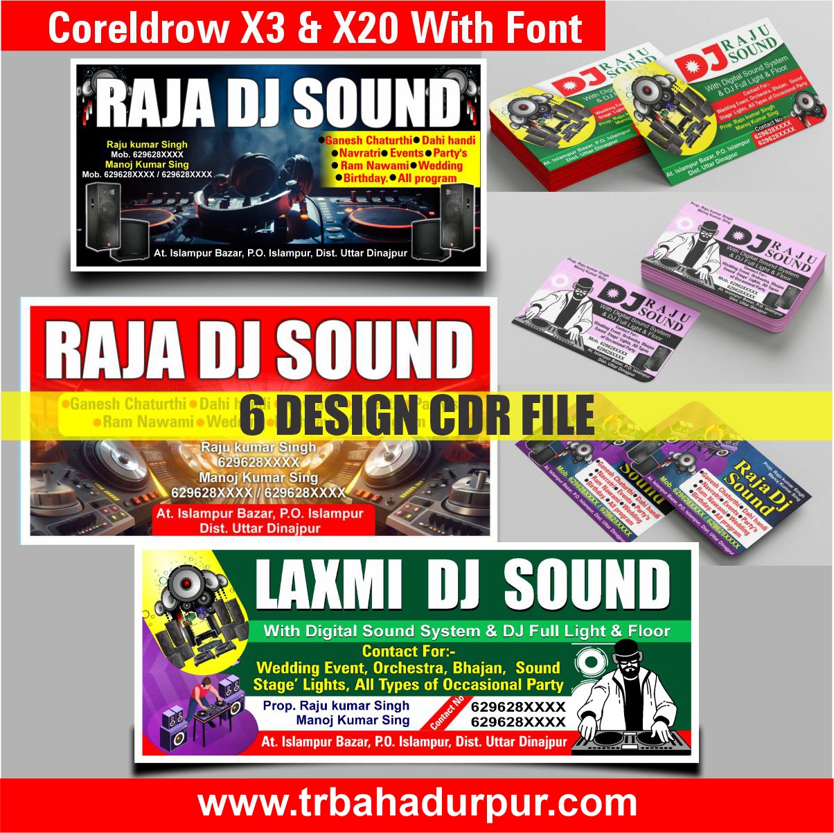 DJ Sound Banner 6 Design CDR File