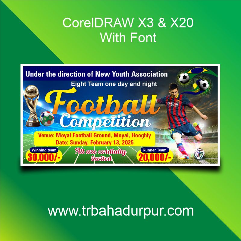 Football Tournament Flex & Banner CDR File