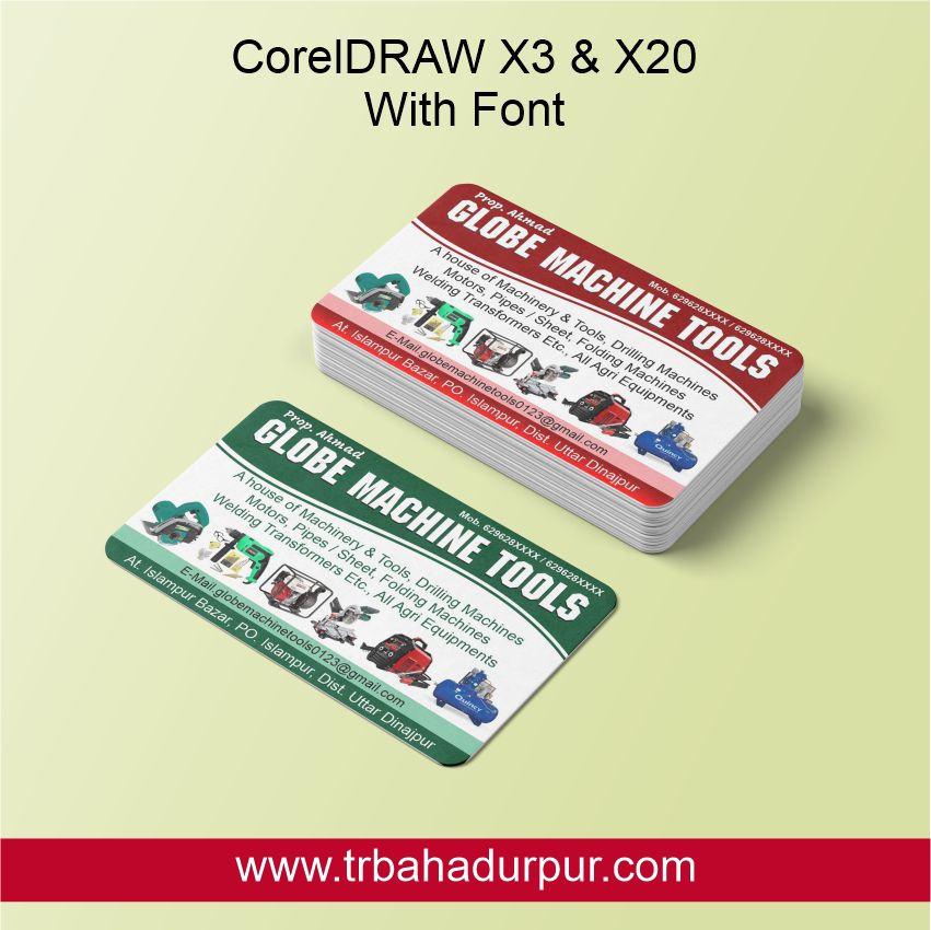 Globe Machine Tools Visiting Card CDR File