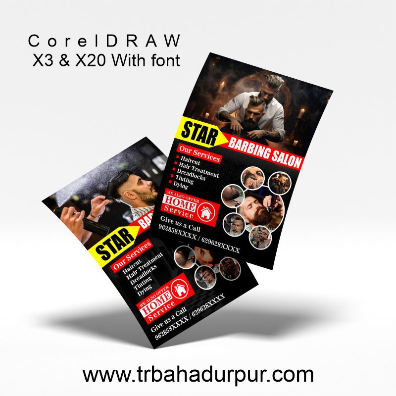 Hair Saloon Flyer Design CDR File