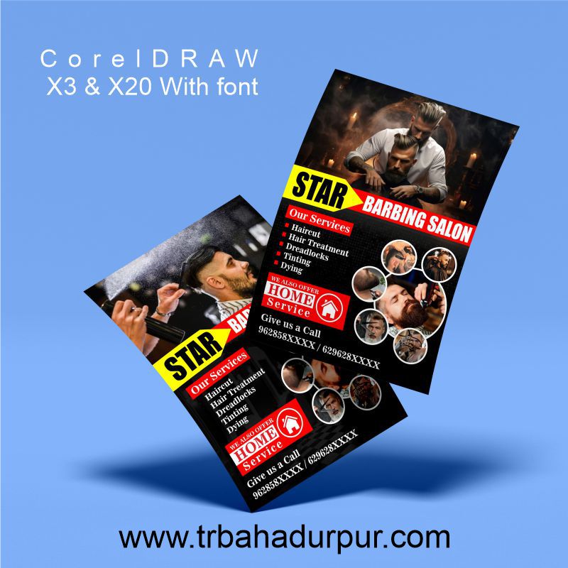 Hair Saloon Flyer Design CDR File