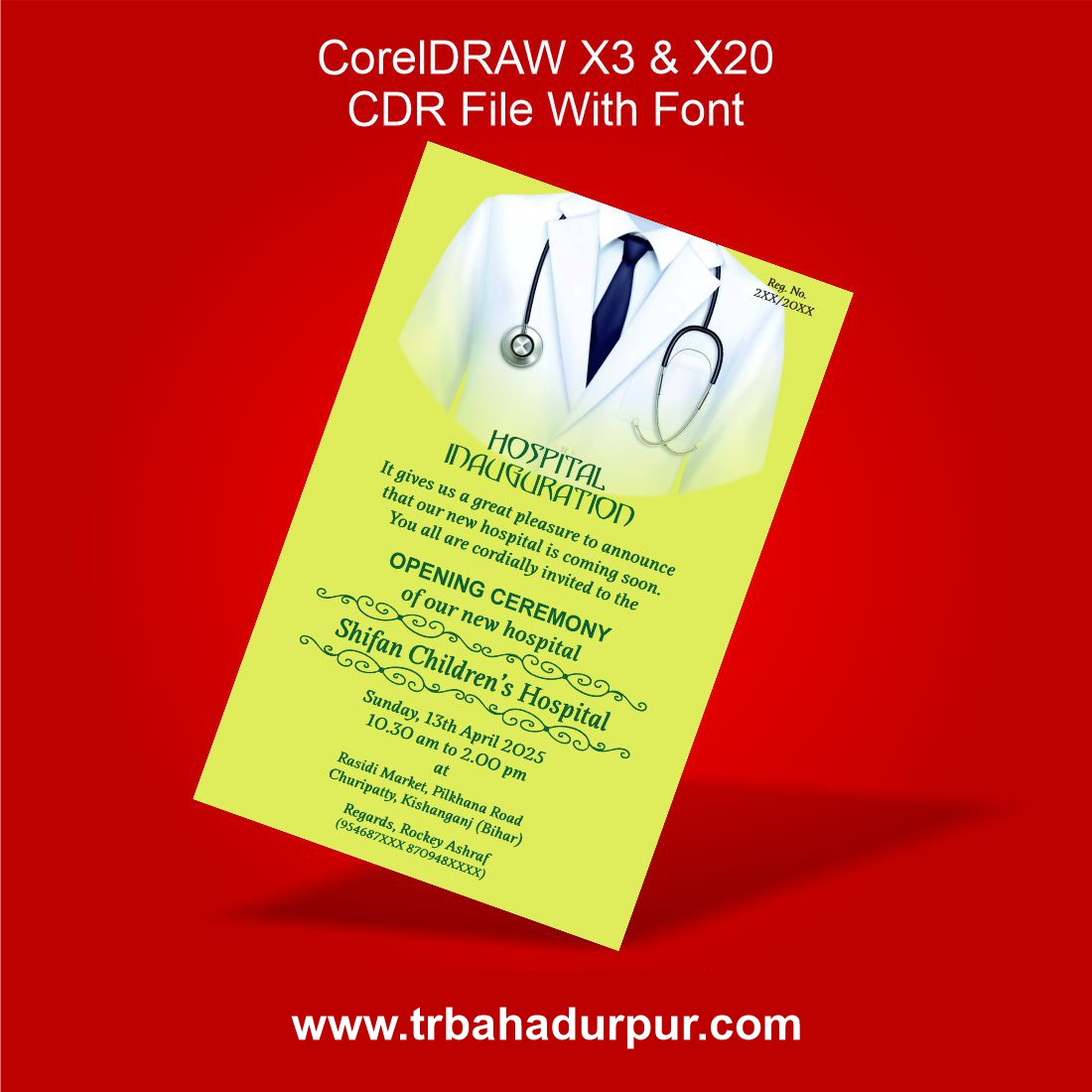 Opening Ceremony Invitation Card CDR File