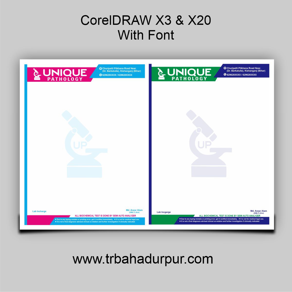 Pathology Lab Report Pad CDR File