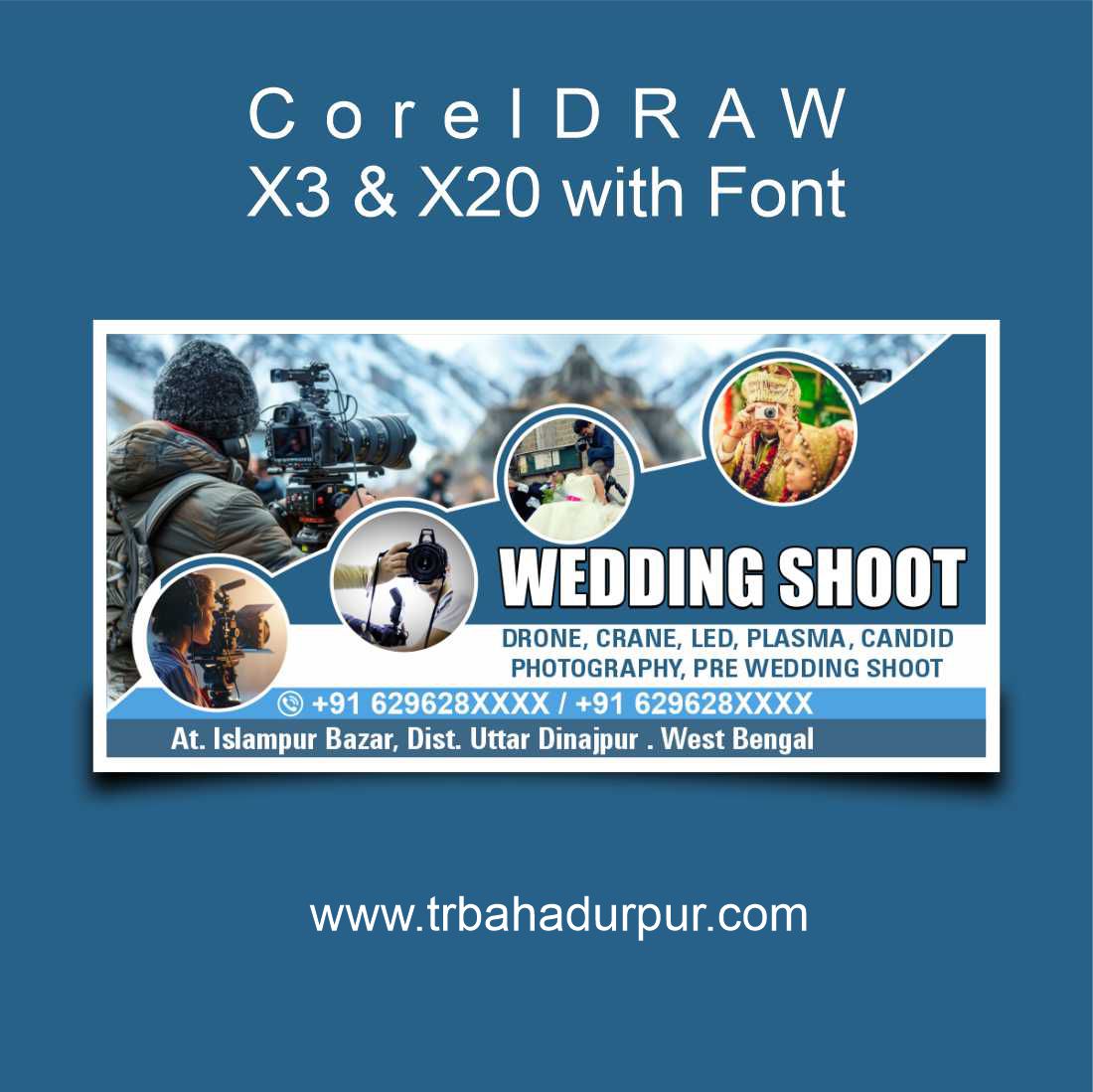 Wedding Shoot Banner design CDR File