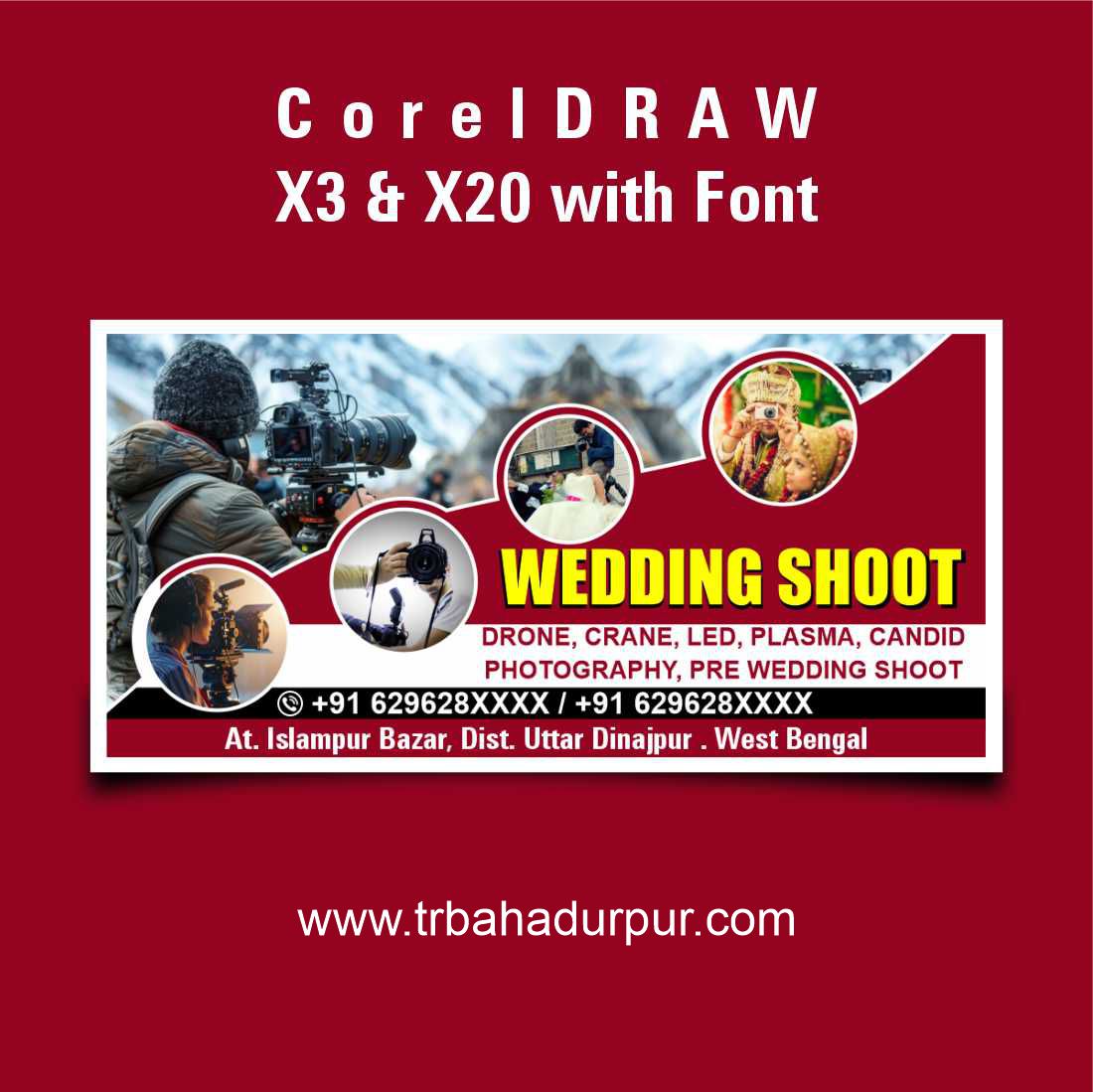 Wedding Shoot Banner design CDR File