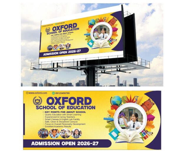 School Admission Unique flex banner